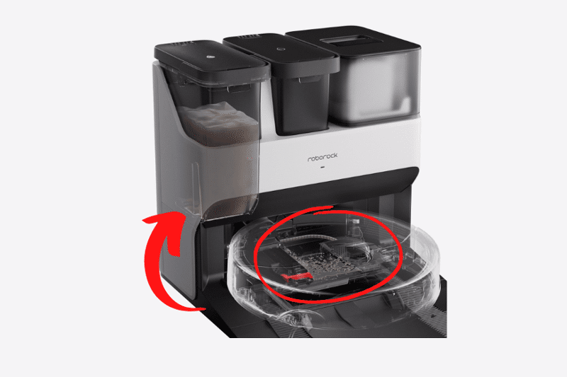 Der Moppreinigungsvorgang des Roborock S7 Pro Ultra wird dargestellt